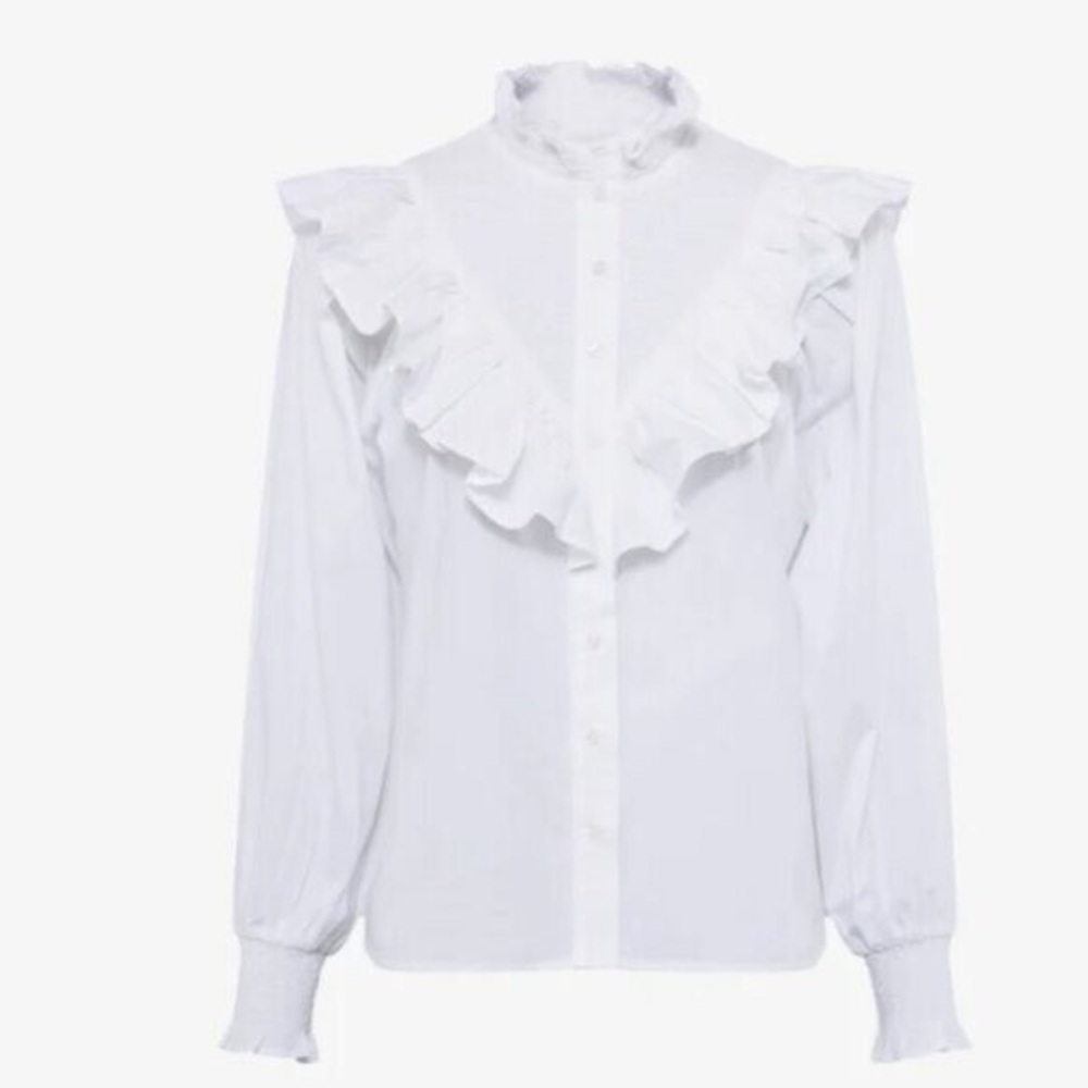 French Connection Organic Cotton Rhodes Poplin Smock Top/Blouse